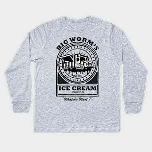 Big Worm's Ice Cream - "Whatchu Want?" - Los Angeles, CA Kids Long Sleeve T-Shirt